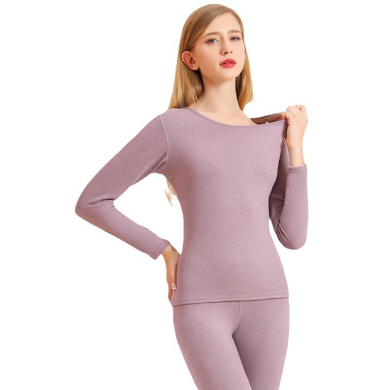 インナー レディース メンズ 秋冬 保温 あったか 肌着 長袖 上下セット 女性用 男性用 ラウンドネック ..