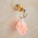 衣類フック バスルーム用 壁掛け ステンレス製 ヨーロピアン調 電気メッキ加工 ゴールドカラー ジェイド風 コートフック ハンガーフック