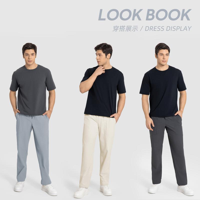 パンツ 男性用 運動パンツ リラックスフィット イージーパンツ ドローストリング アウトドア ランニン..