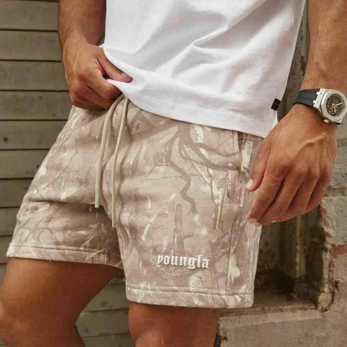 ショートパンツ 男性用 迷彩柄 カジュアル ハーフパンツ 膝上丈 loose フィットネス スポーツウェア ト..