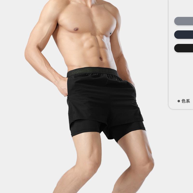 ショートパンツ 男性用 スポーツ ランニング ウェア 吸湿速乾 トレーニングパンツ インナー付き
