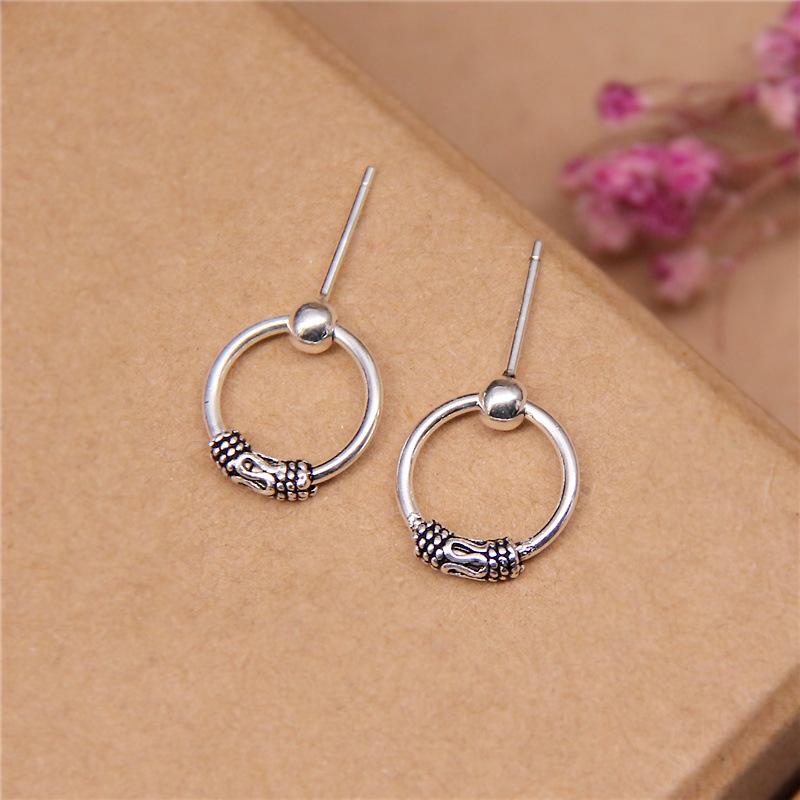 ピアス レディース メンズ 男女兼用 S925 シルバー 銀製 ヘビ 蛇 スネーク モチーフ フープピアス イヤリング シンプル 個性的 シルバーアクセサリー アレルギー対応