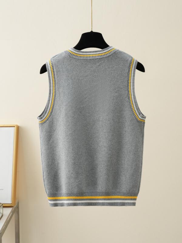 子供服 ベスト 春秋 ニット ベスト キッズ 男女兼用 男の子 女の子 ウール 綿 100% 灰色 トップス 学生..