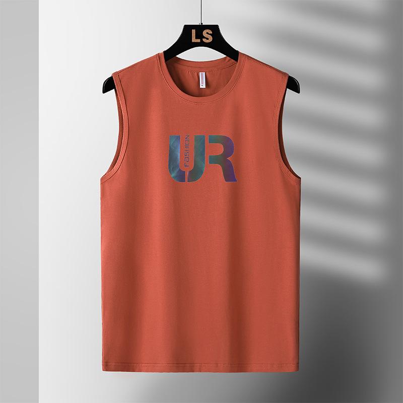 2Tシャツ 男性用 タンクトップ コットン スポーツ インナー 大判サイズ ゆったり ノースリーブ 運動着 トップス トレーニングウェア 部屋着 春夏・版型: 宽松型・柄: 纯色・主な素材: 綿・主な素材の含有量: 95%・生地: 綿・適用シーン: スポーツ・適合シーズン: 夏季・在庫: 整单・対象者: 青少年・工艺: 褶皱・スタイル: スポーツ・服装の裾のデザイン: 直下摆・カラー: 白色, 抹茶绿, 酒红, 黒色, 中灰・サイズ: L, XL, 7xl, 8xl・製品カテゴリ: Tシャツ・厚さ: 薄款