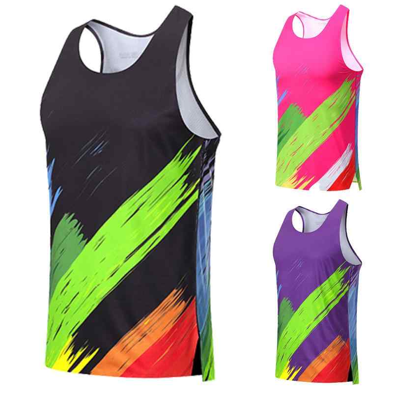 タンクトップ 男性用 スポーツウェア マラソン ランニング 速乾性 Tシャツ ノースリーブ 筋トレ ジム ..