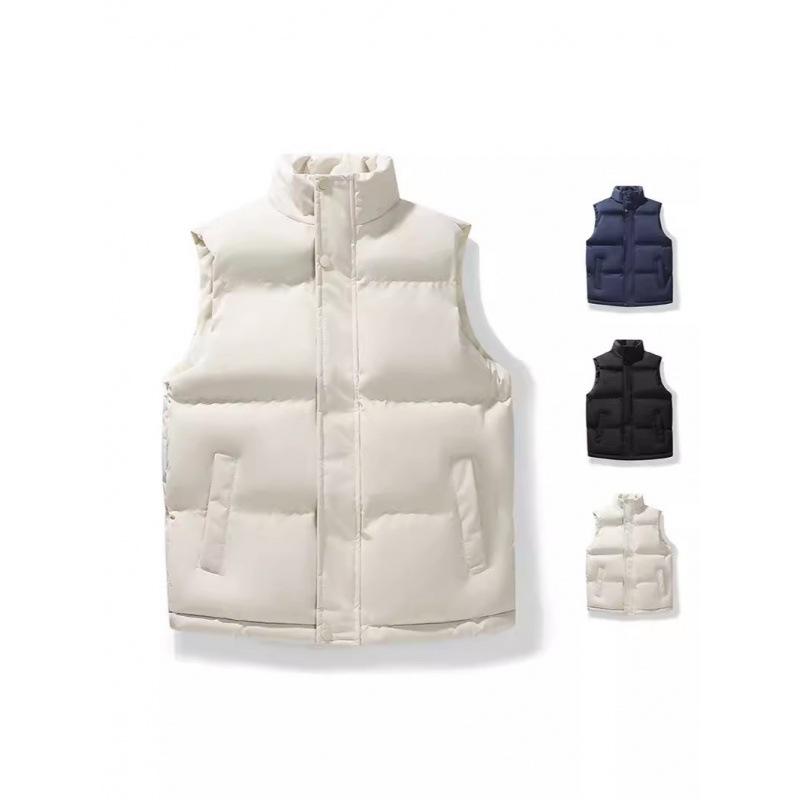ベスト 男性用 若者 無地 ポリエステル 繊維 チョッキ 青年 向け カジュアル ウェア サイド ポケット ..
