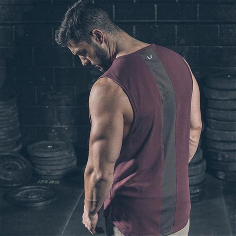 タンクトップ 男性用 トレーニングウェア スポーツウェア コットン 吸湿速乾 ストレッチ 伸縮性 普段使..