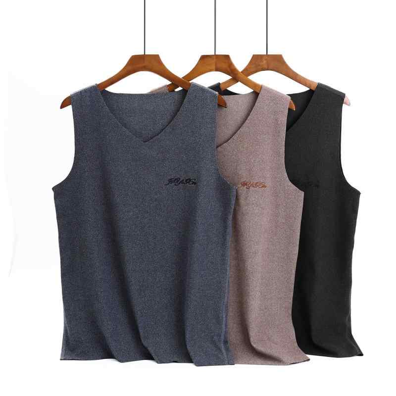 肌着 メンズ 男性用 防寒インナー Vネック あったかインナー ベスト 裏起毛 大判サイズ ノースリーブ ..