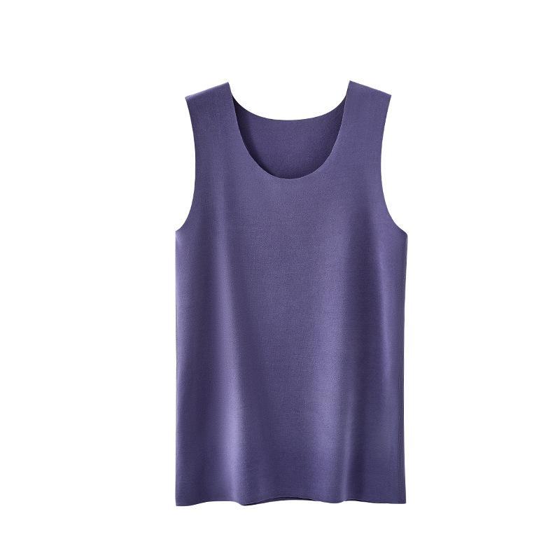 メンズ 防寒インナー 男性用 アクリル 肌着 無縫製 起毛 裏起毛 厚手 発熱 保温 ベスト トップス 秋冬 静電気防止 夜幕ブラック 釉ホワイト 深グレー 灰ブルー