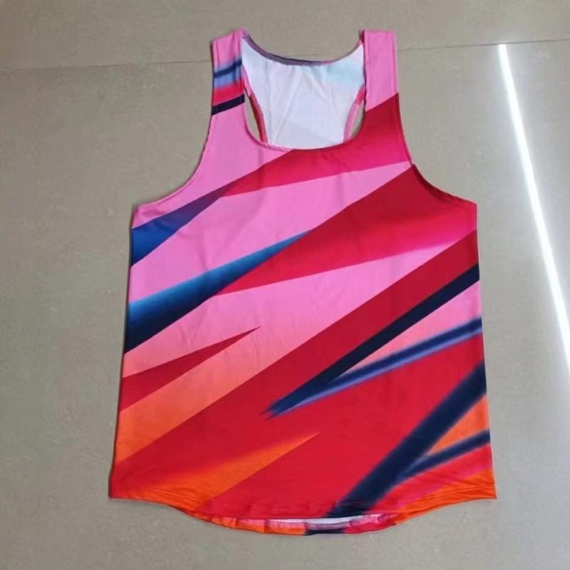 タンクトップ 男性用 スポーツウェア 陸上競技 トレーニングウェア 吸湿速乾 マラソン ランニングウェ..