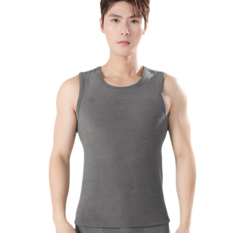 ベスト 男性用 あったかインナー 裏起毛 羊羔绒 防寒 チョッキ ミドルエイジ シニア 部屋着 普段使い ..