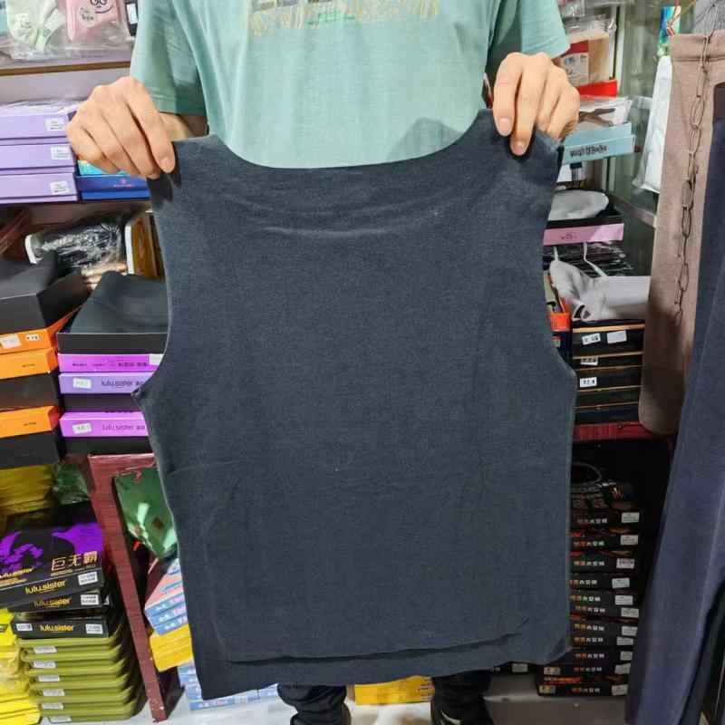 メンズ 男性用 トップス ウール混紡 裏起毛 保温 暖か インナー 黒 グレー 秋冬