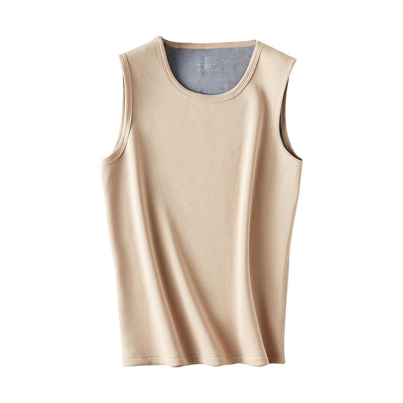 ベスト 男性用 抗菌 防寒 インナー 綿100% 裏起毛 ノースリーブ あったか 部屋着 普段使い 秋冬 ブラッ..