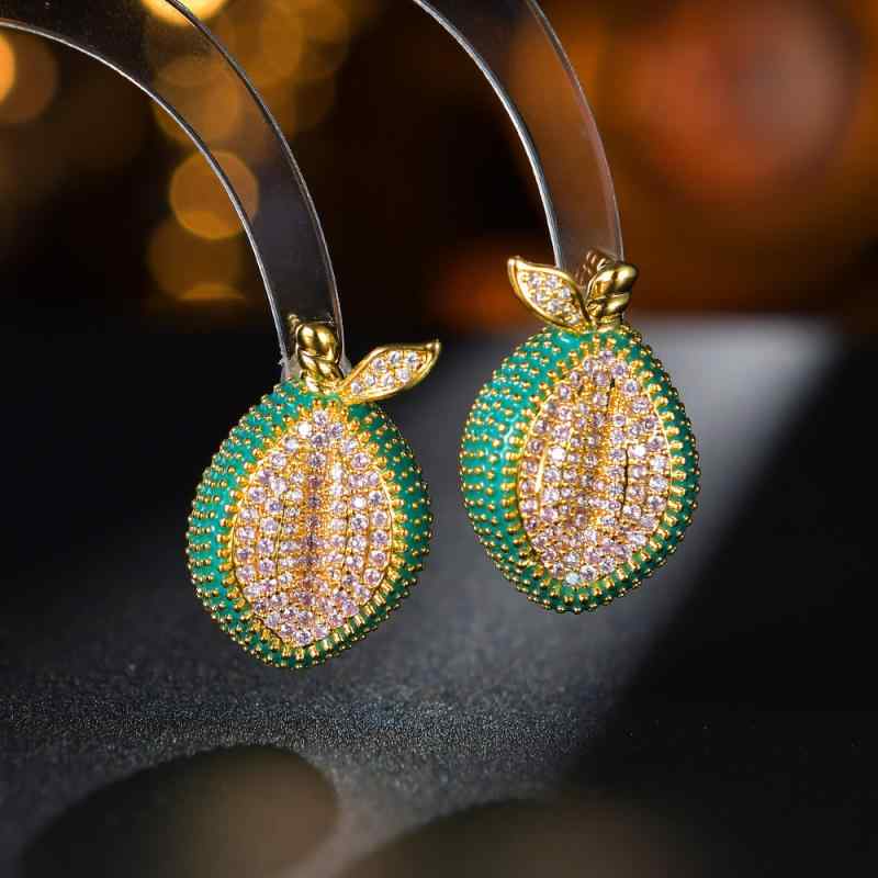 ピアス レディース 高品質 シルバー925 電気メッキ加工 ジルコニア 大ぶり ドリアンモチーフ 個性的 デ..