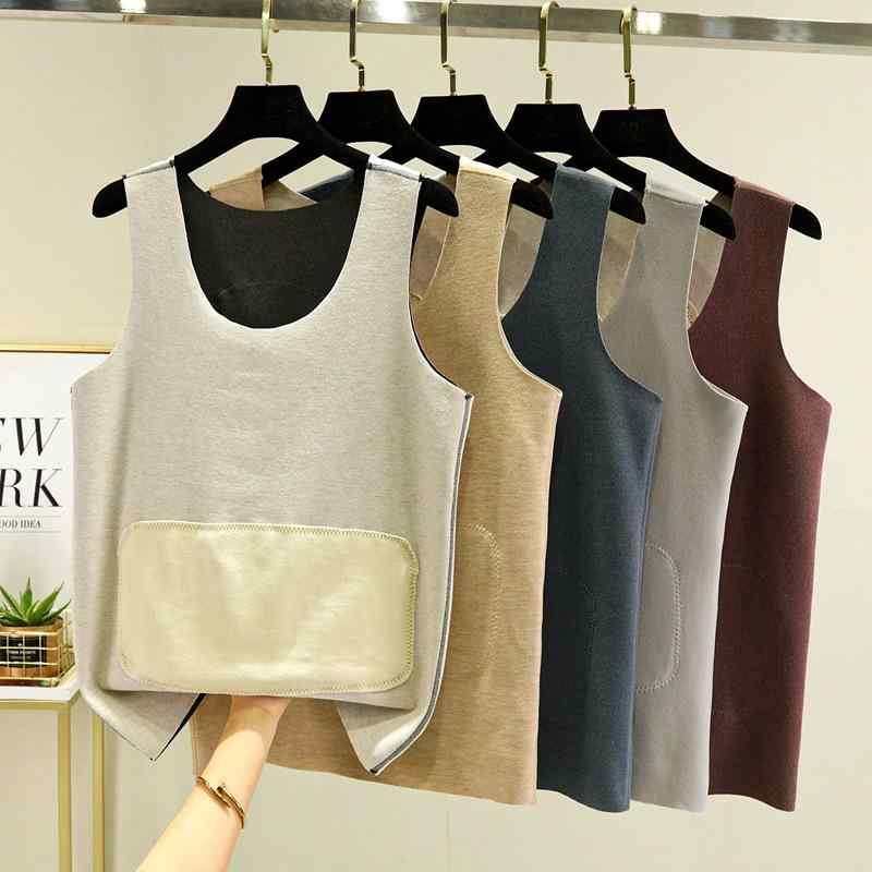 ベスト 男性用 紳士 蚕糸 羊毛 接触温感 厚手 裏起毛 AB面 保温 インナー 部屋着 秋冬 紺色 薄グレー カーキ ワインレッド ダークグレー