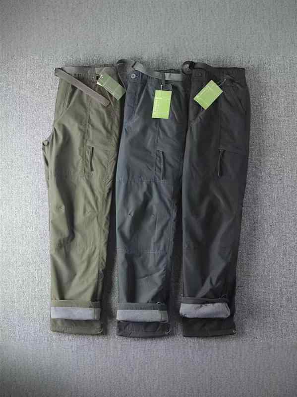 楽天リモコンタウンエコ 楽天市場店パンツ メンズ 男性用 防風 防水 撥水 厚手 裏起毛 ストレート 冬用 ワークパンツ 作業着 ズボン 多機能 多数ポケット アウトドア 普段使い カーキ ブラック グレー