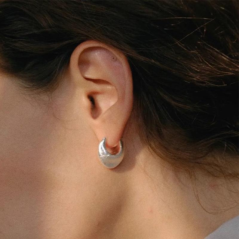 イヤリング レディース シルバー 電気メッキ加工 レトロ U字型 個性派 アクセサリー 耳飾り