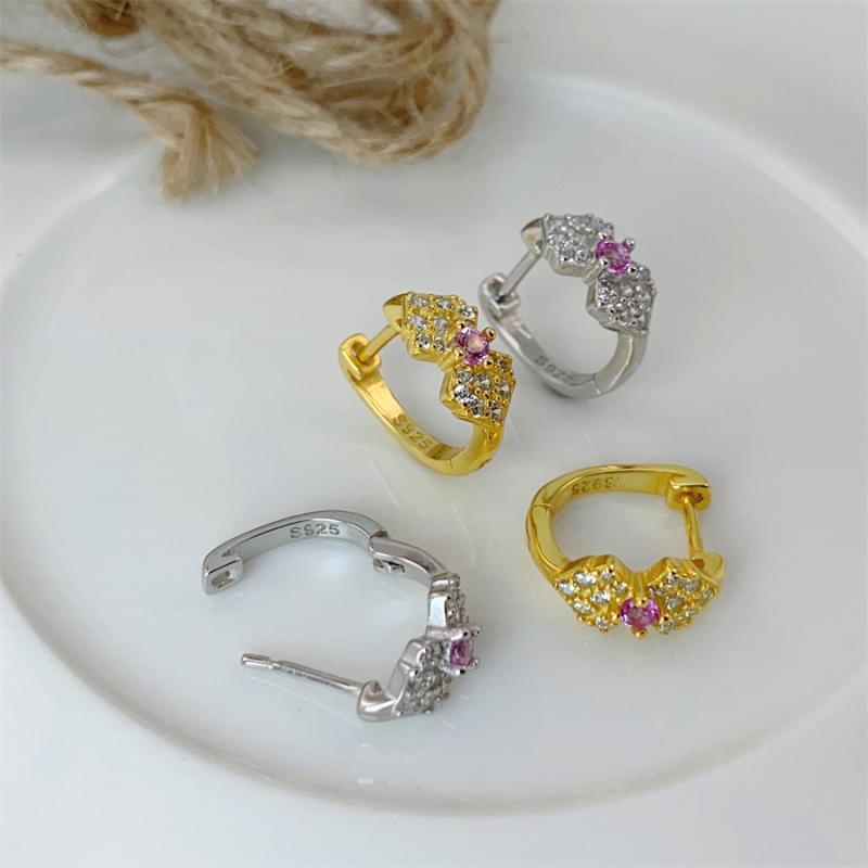 ピアス レディース 蝶結び ジルコニア S925シルバー Kゴールド ファッション アクセサリー ジュエリー エレガント 上品 通勤 オフィス パーティー