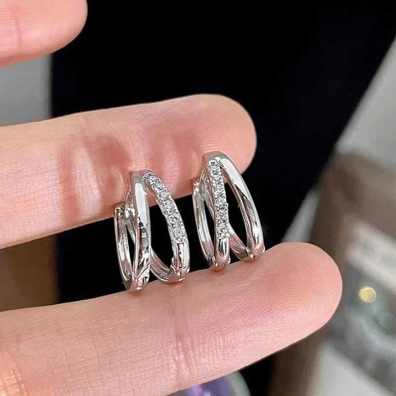 ピアス メンズ 男性用 高見え 電気メッキ加工 イヤーカフ イヤリング 白 銀色 シルバーカラー リング ..