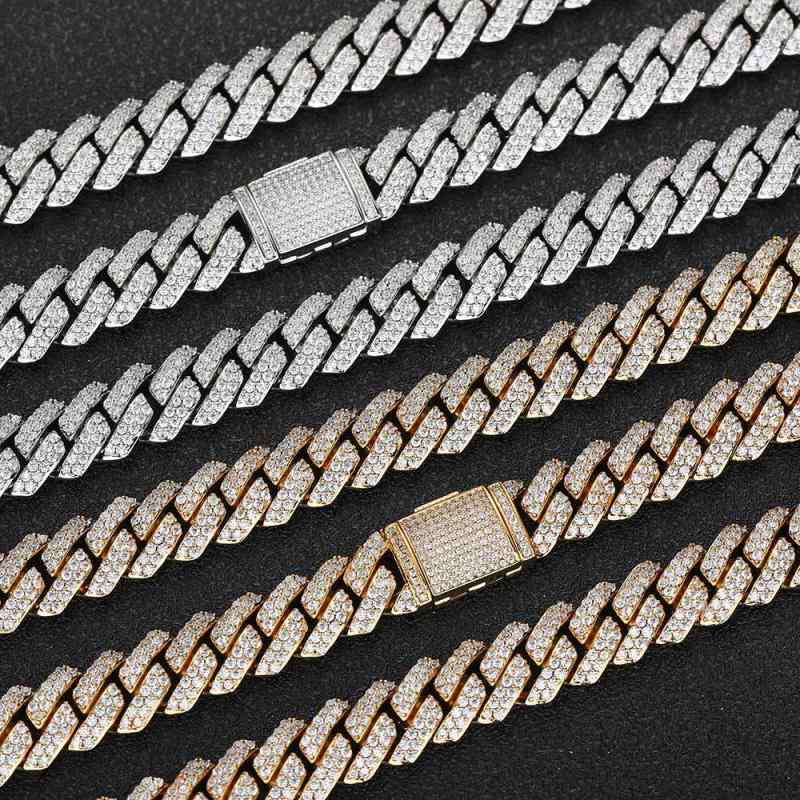 ネックレス メンズ レディース ブレスレット キューバチェーン ジルコニア 幅10mm ヒップホップ ストリート ラッキーアイテム アクセサリー