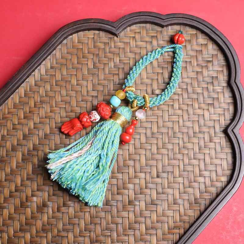 キーホルダー メンズ レディース 朱砂 佛手 降魔杵 バッグチャーム 鞄飾り ストラップ ペンダント お守り ラッキーアイテム