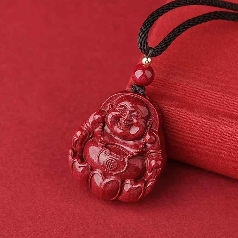 ネックレス レディース メンズ 弥勒菩薩 ペンダント 朱砂 お守り ラッキーアイテム アクセサリー