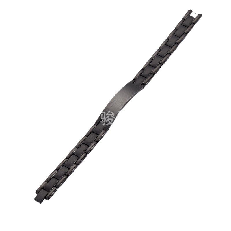 ブレスレット メンズ 男性用 チタン鋼製 ブラック 電気メッキ加工 スタイリッシュ U字 腕輪 アクセサリー