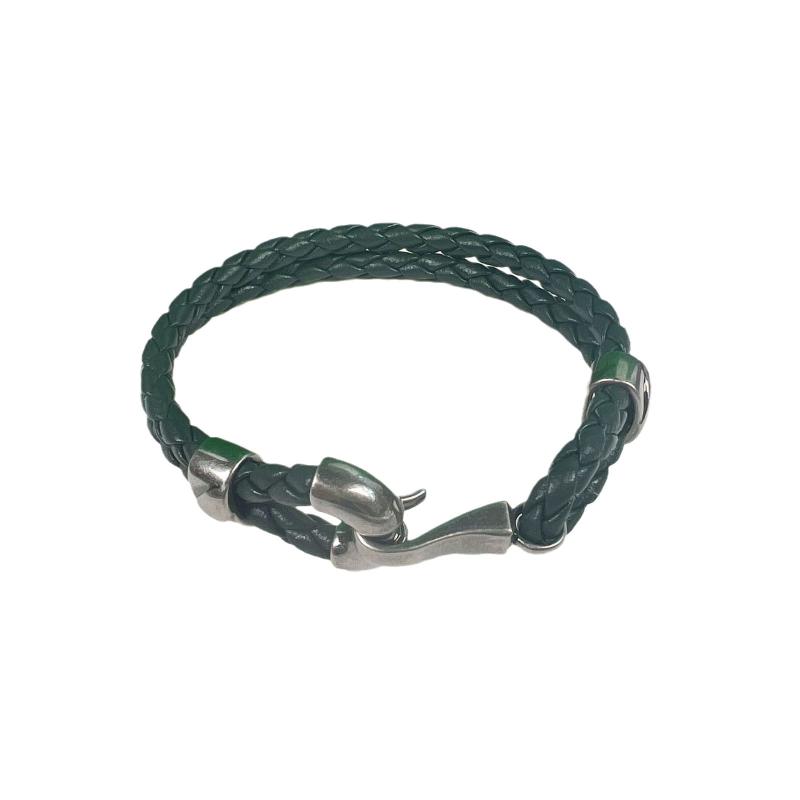 ブレスレット 男性用 女性用 革 レザー 手編み ペア アクセサリー レッド ピンク パープル ブルー グリーン ブラック ブラウン グレー シンプル 手作り ハンドメイド2