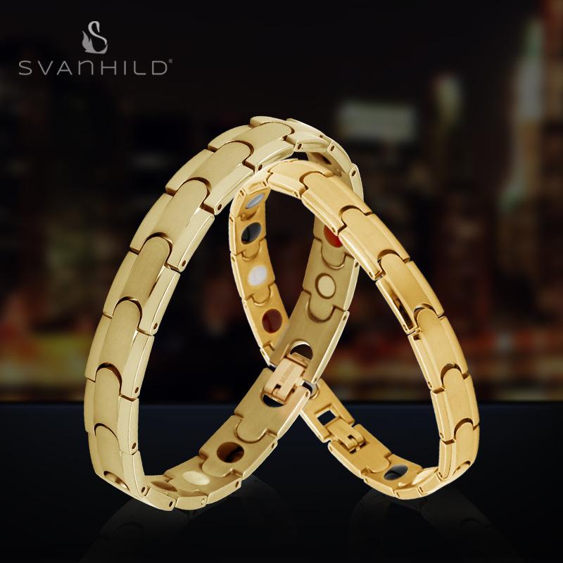 ブレスレット 男性用 ペア チタン ゲルマニウム 磁気 U字型 電気メッキ加工 スタイリッシュ アクセサリー2