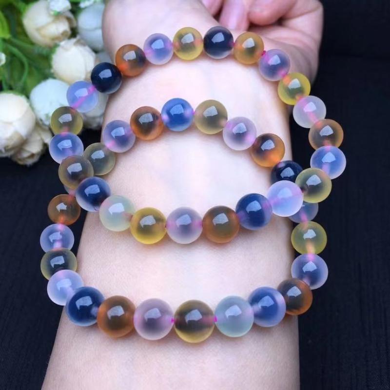 ブレスレット 男女兼用 瑪瑙 メノウ ラウンドビーズ エスニック アジアン テイスト ギフト プレゼント ..