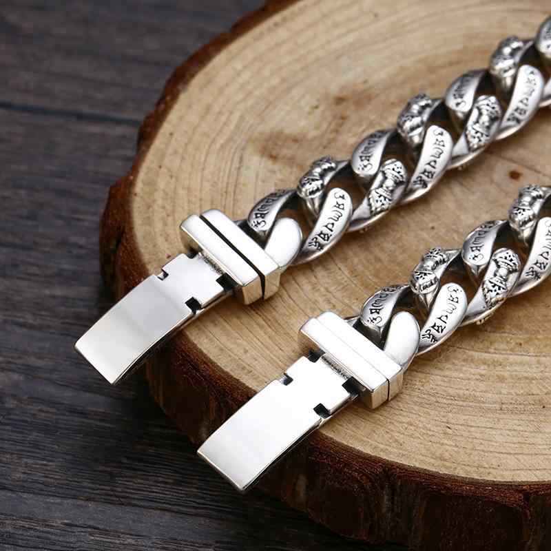 ブレスレット メンズ 男性用 高級感 民族風 レトロ 六字真言 金剛杵 タンクチェーン アクセサリー