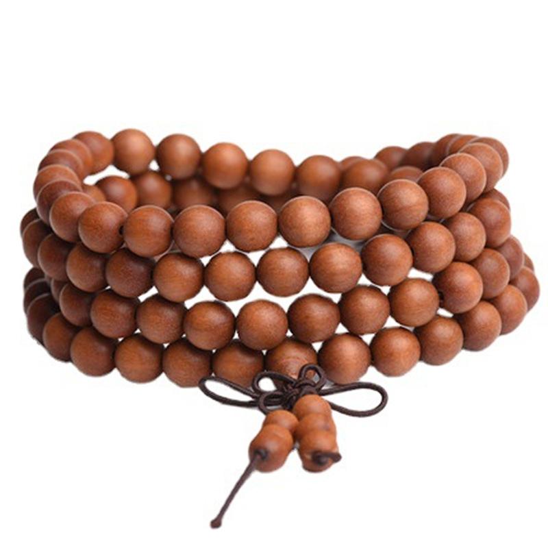 ブレスレット メンズ レディース インド産白檀 念珠 木製 仏具 アクセサリー 男性用 女性用 ウッド ビ..