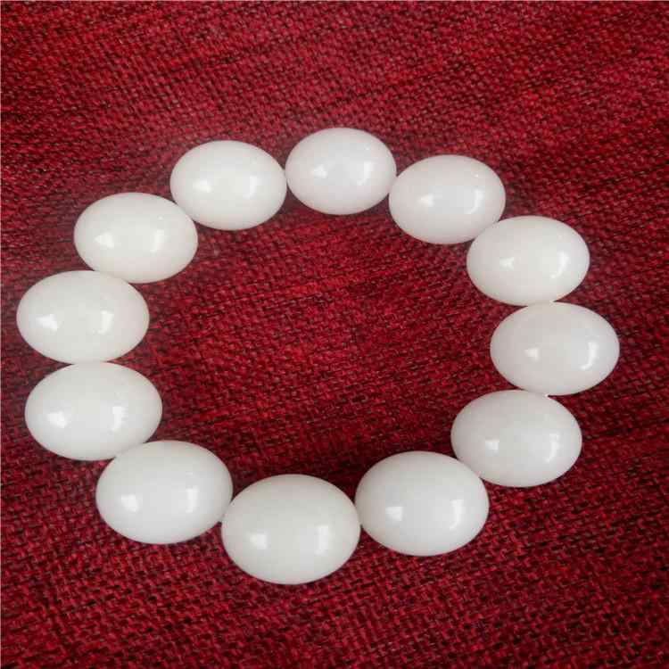 ブレスレット レディース メンズ 新疆白玉 石英岩玉 ラウンドビーズ ストーンブレスレット ジュエリー アクセサリー2