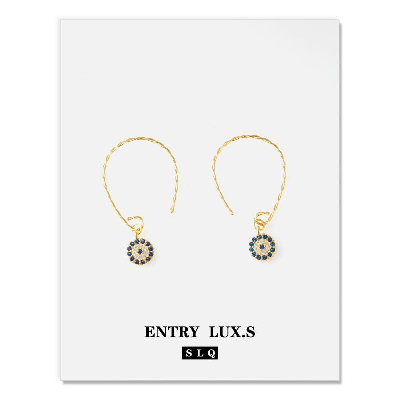 ピアス レディース シルバー925 悪魔の目 ジルコニア インスタ かわいい 電気メッキ加工 フック パーテ..