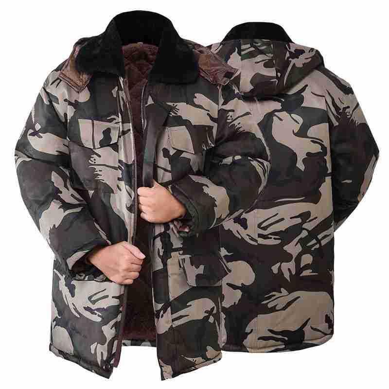コート 男性用 防寒着 作業着 裏起毛 カモフラ柄 ミリタリー 迷彩柄 大きいサイズ