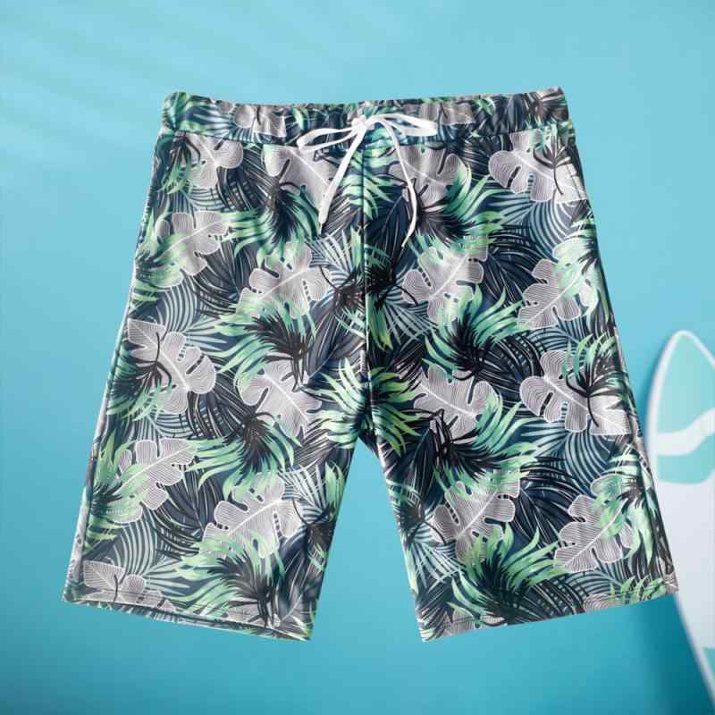 水着 メンズ 男性用 サーフパンツ 海パン ビーチパンツ スイムパンツ ゆったりサイズ 大きめサイズ 伸縮性 ポリエステル 柄物 迷彩柄 ヤシの木柄 葉柄 普段使い 温泉 海水浴2