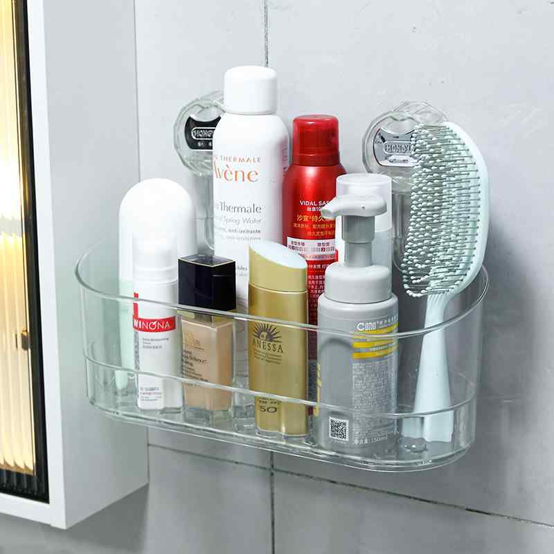 浴室 収納棚 吸盤 壁掛け 洗面所 ラック 穴あけ不要 ウォールシェルフ キッチン収納 整理棚 バスラック..