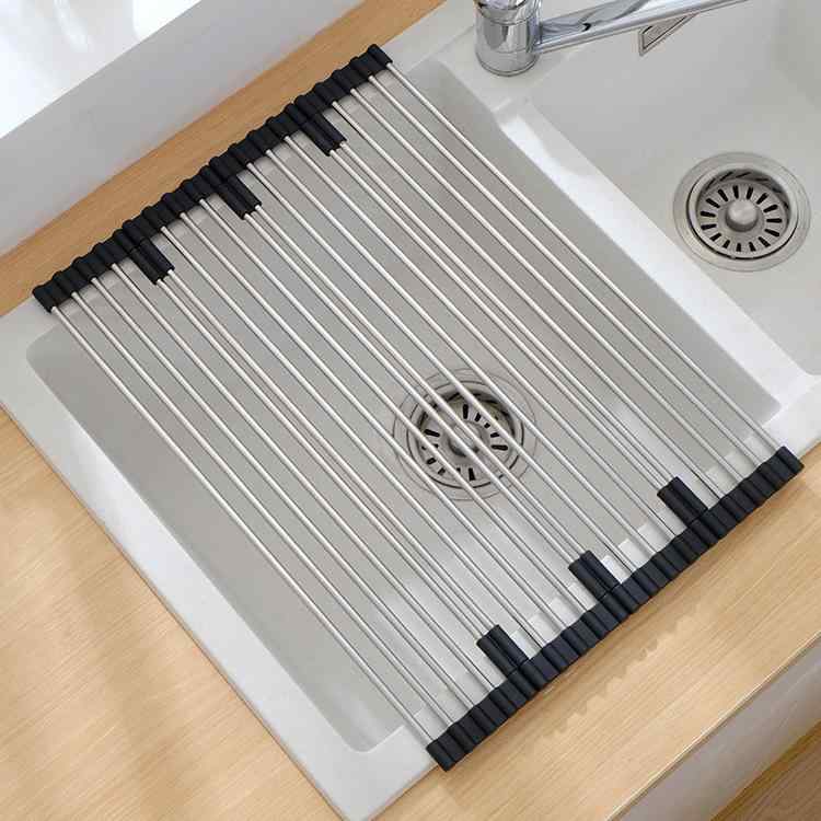 キッチン 排水ラック ステンレス製 折りたたみ式 食器ラック 水切りラック 食器 収納ラック キッチンラ..