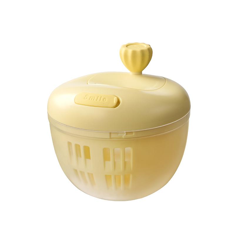 調理器具 サラダスピナー 野菜水切り器 手動式 回転式 水切りザル キッチンツール 洗い桶 薔薇粉 檸檬..