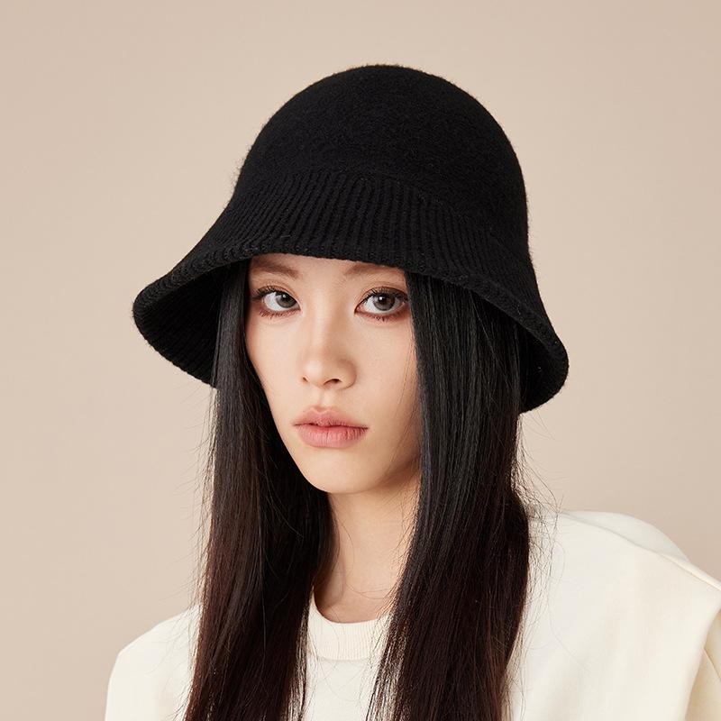 ニット帽 男性用 秋冬用 羊毛 ハット バケットハット 釣り用 保温 防風 あったか 黒 ベージュ ブラウン..