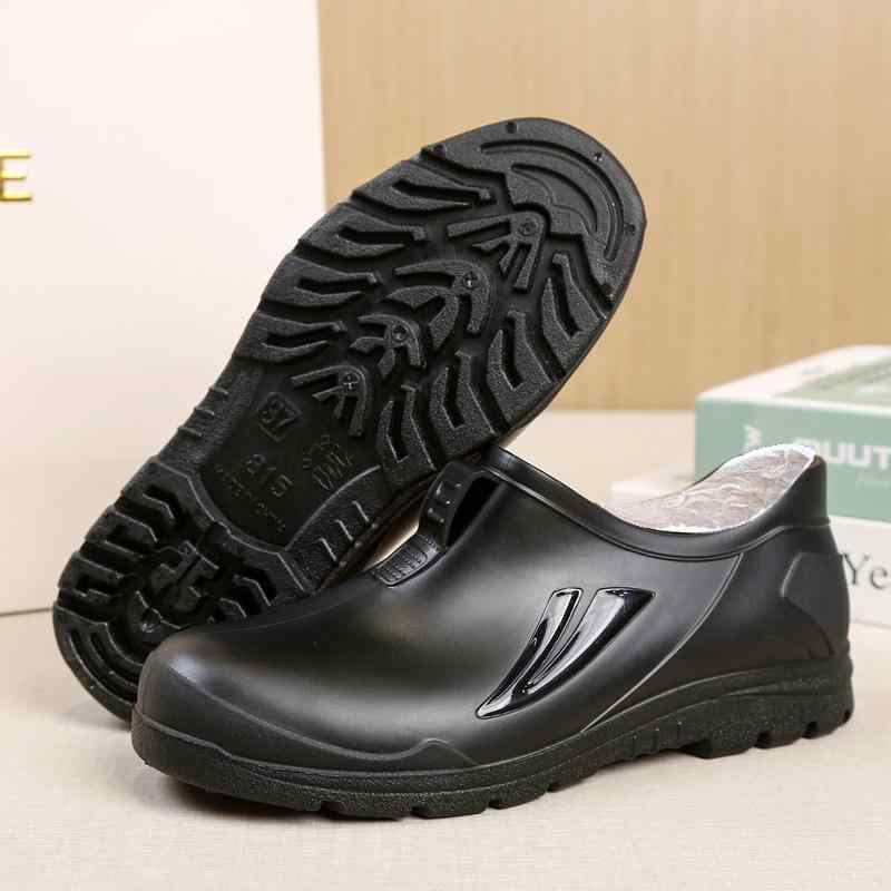 レインシューズ レディース メンズ 防水 滑り止め ローカット ショート丈 レインブーツ 厨房用 暖かい 裏起毛 男女兼用2