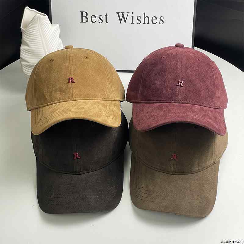 帽子 秋冬 スエード キャップ レディース メンズ 小顔効果 紫外線対策 日よけ 深め 調整可能 酒 красны..