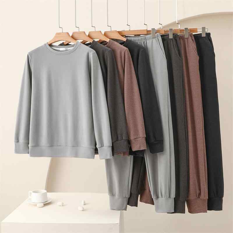 メンズ インナー 上下セット 男性用 部屋着 Tシャツ 長袖 あったかインナー レーヨン ポリエステル 伸縮性 厚手 防寒 吸湿 3XL 4XL 5XL..