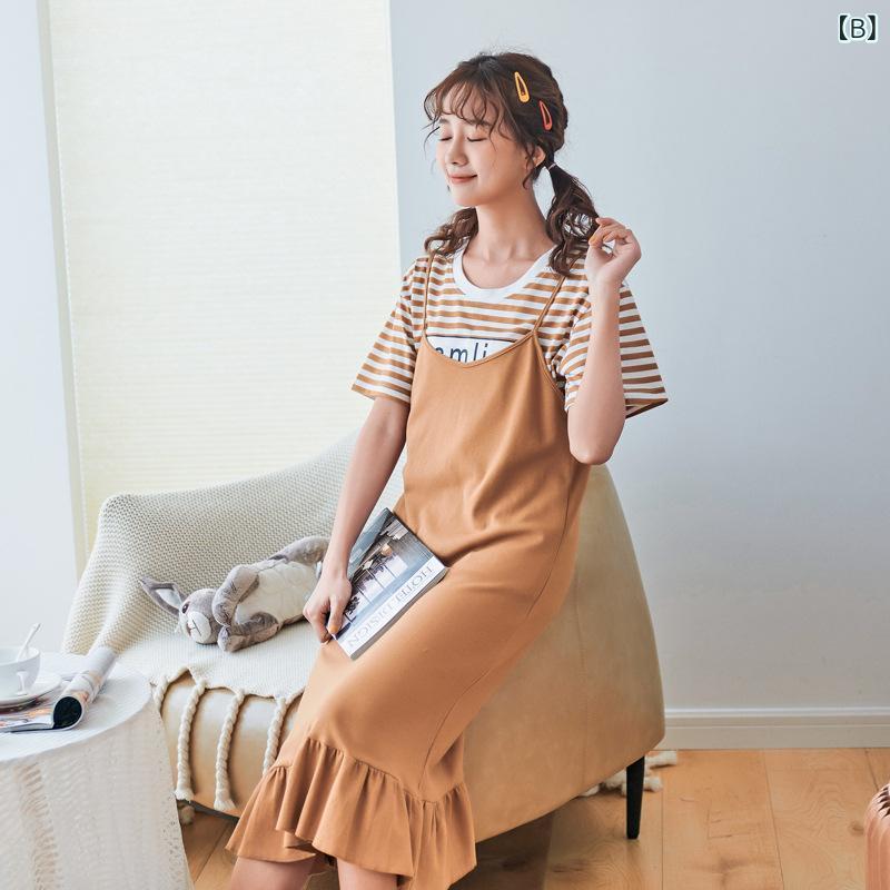 パジャマ レディース メンズ 半袖 短パン 上下セット 綿 薄手 ルームウェア 部屋着 寝巻き 丸首 リラックス 通気性 土色 3