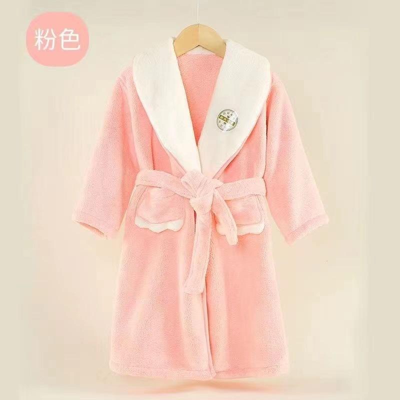 子供用 バスローブ 着るバスタオル 中大サイズ フード付き コーラル フリース かわいい ふわふわ やわ..