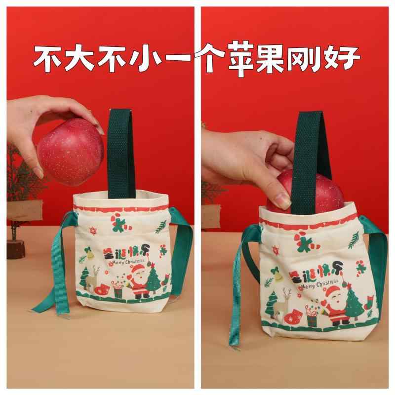 クリスマス ギフト バッグ レディース メンズ 巾着袋 キャンバス 手提げ袋 クリスマス柄 サンタクロース 雪だるま かわいい おしゃれ イベント パーティー 贈り物 プレゼント