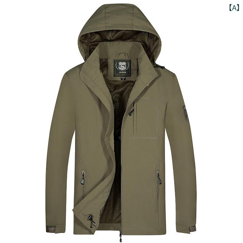 ジャケット 男性用 スプリングコート ミドル丈 オーバーサイズ ブルゾン ジャンパー ワークジャケット フライトジャケット カーキ ブラック ネイビー アーミーグリーン M L XL 2XL 3XL 4XL 5XL 6XL 7XL