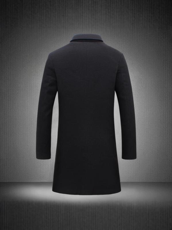 コート メンズ 男性用 スプリングコート トレンチコート ミドル丈 ポリエステル 無地 襟付き シングルブレスト カジュアル 通勤