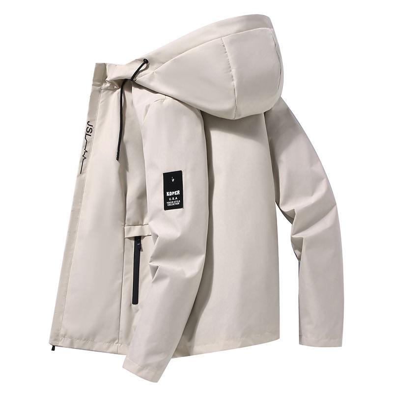 コート メンズ 薄手 春秋 フード付き ジャケット カジュアル 長袖 ショート丈 ブルゾン 男性用 アウター 羽織り ライトアウター ミリタリー 無地 スプリングコート