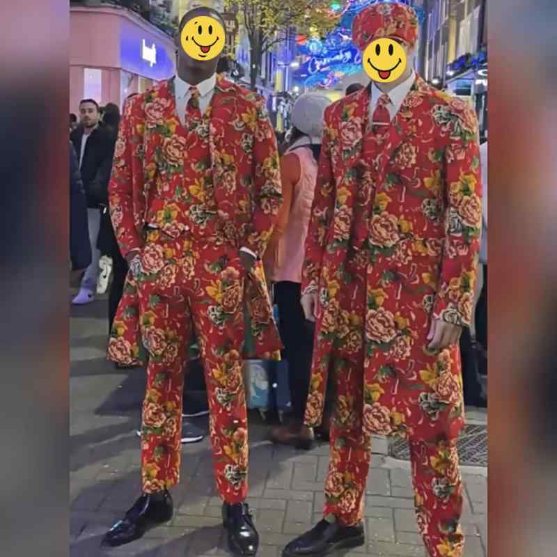 メンズ ジャケット 男性用 春物 大柄 花柄 プリント 総柄 ゆったり オーバーサイズ コート スプリングコート レッド ブラック ポリエステル 日常着 普段使い